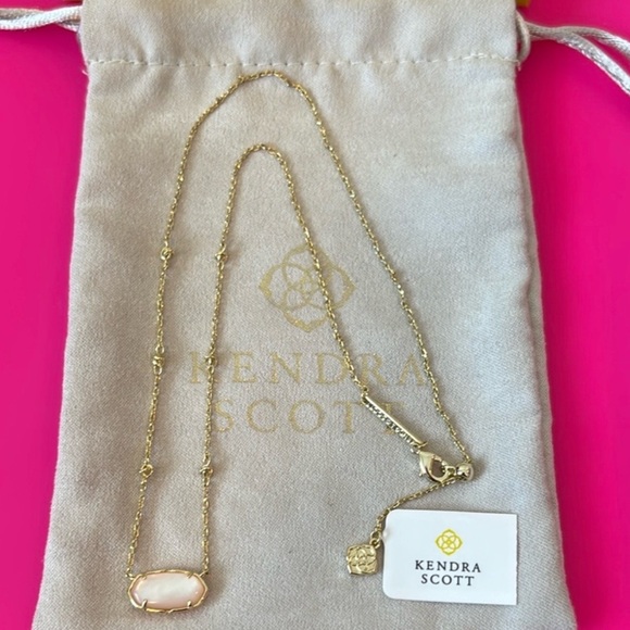 Kendra Scott Jewelry - ✨SUN SALE✨ NWT Kendra Scott Elisa Necklace Lattice Frame Blush Mother of Pearl